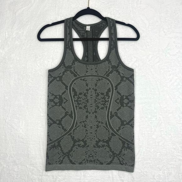 Lululemon Swiftly Tech Racerback Womens sz 6 
Heathered Gator Green Silverescent - Picture 3 of 11